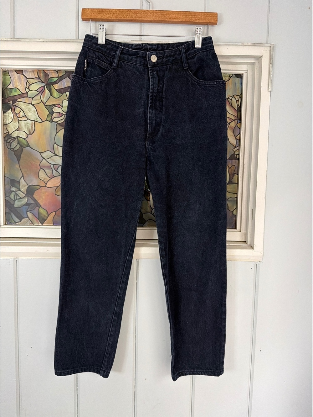 VTG Bongo Women's Black High-Waisted Straight Leg Jeans Size 9